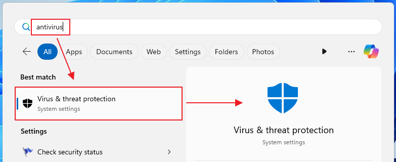 Windows Antivirus & Quarantine